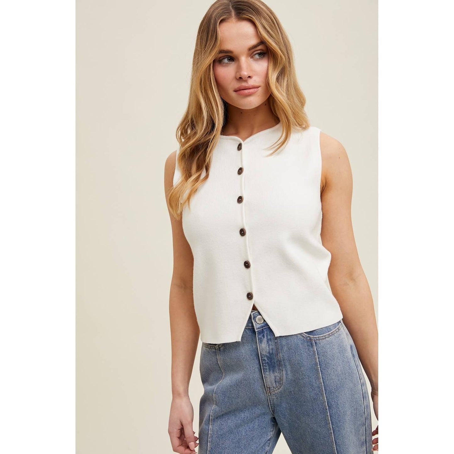 White Sweater Vest