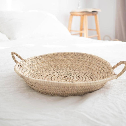 Woven Straw Plate Med