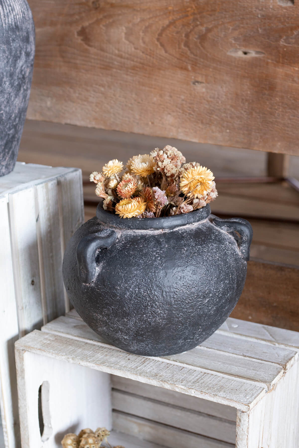 Black Terra Vase