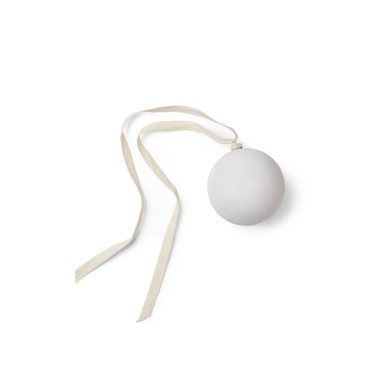 Sm White Velvet Ornament