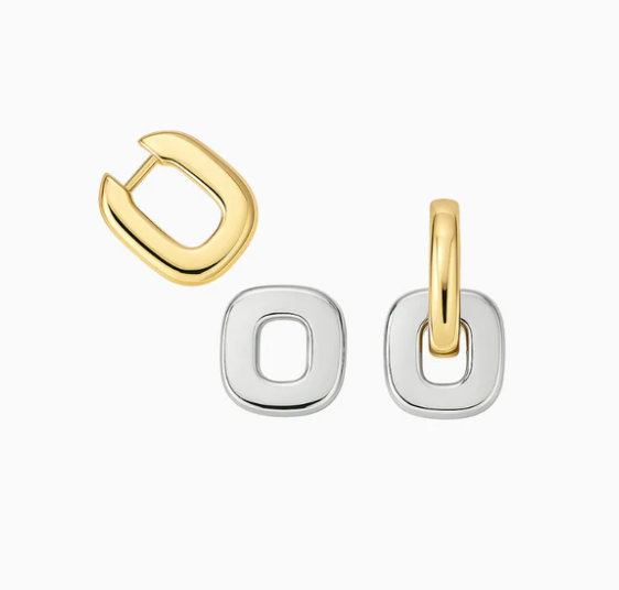 Agatha Two Tone Hoop Earrings