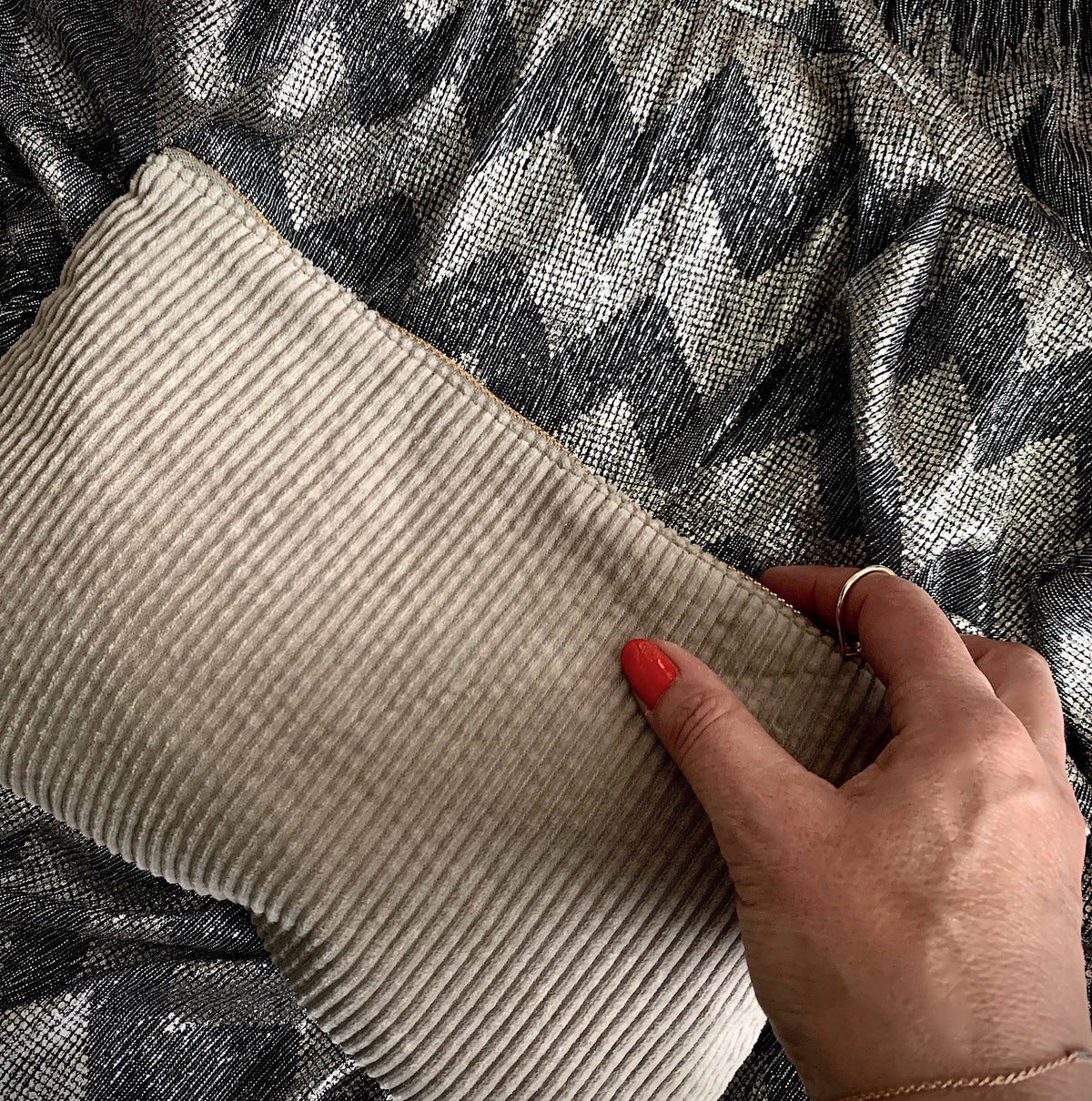 Corduroy Clutch