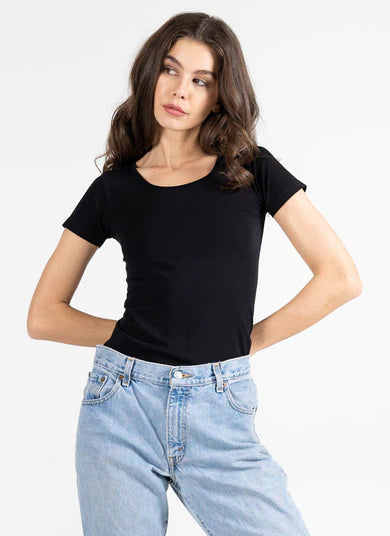 Short Sleeve Top Black