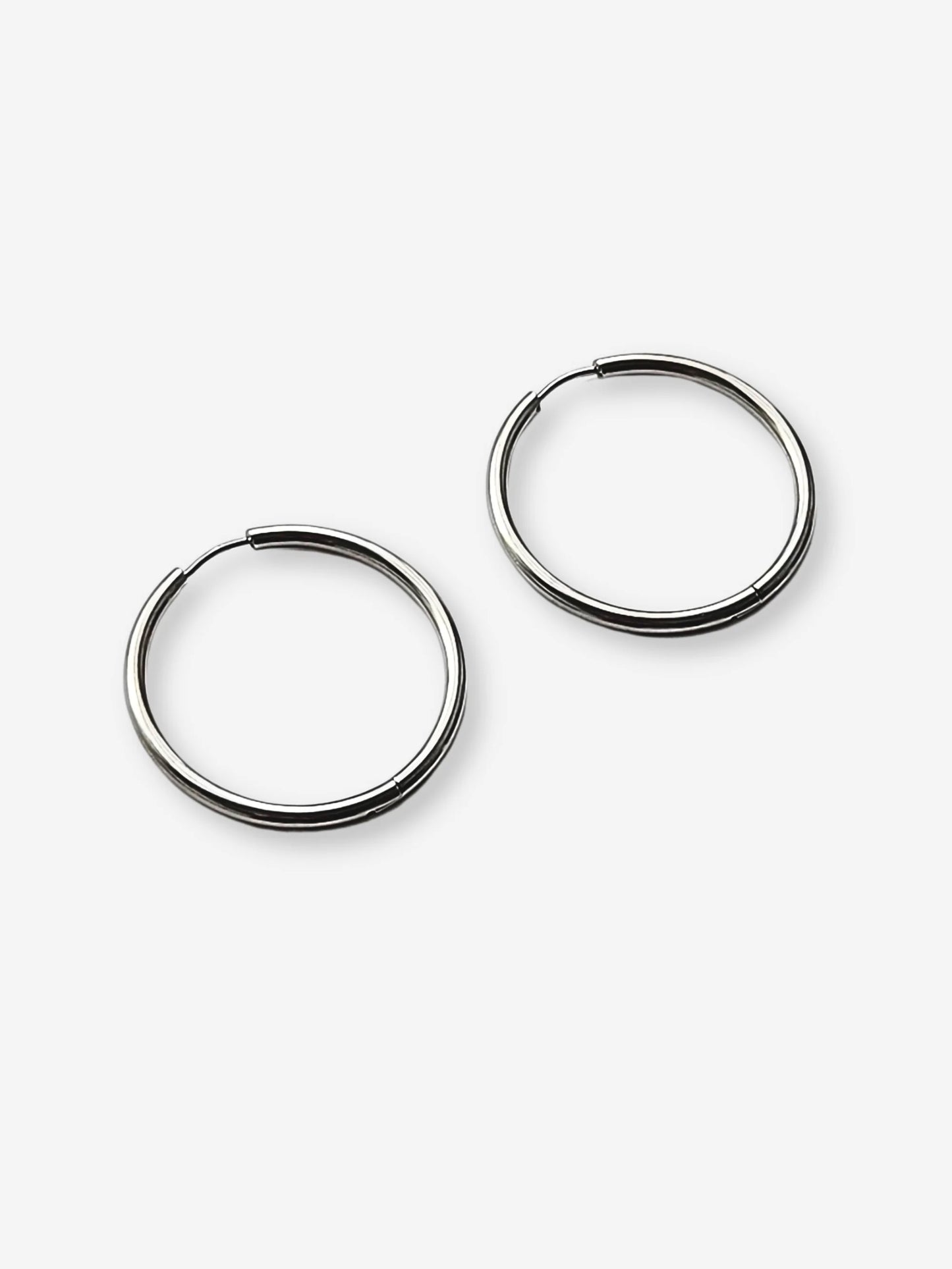Slim Hoops Silver