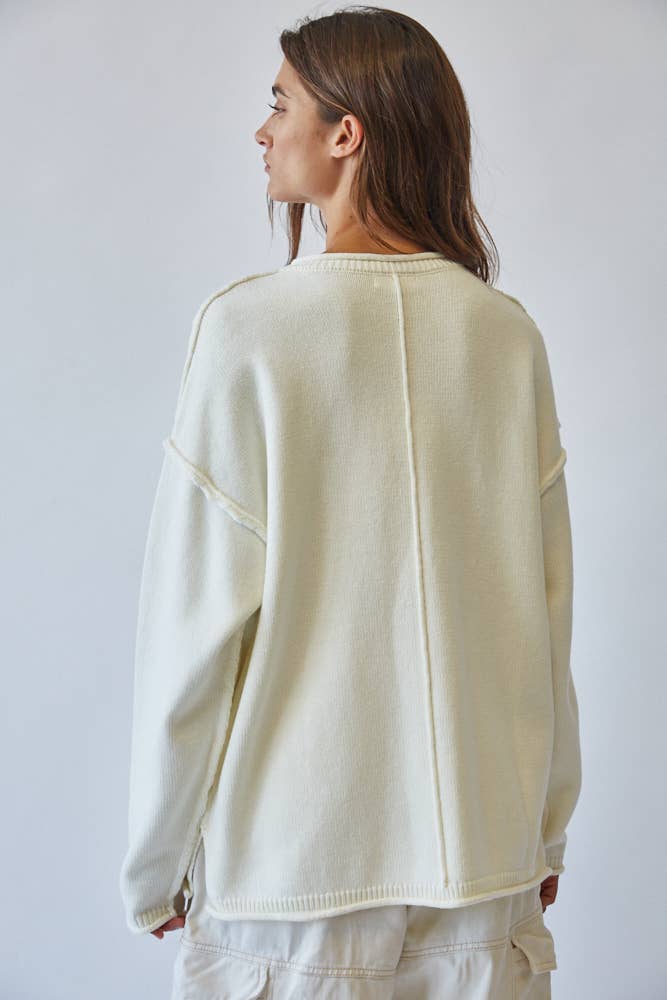 Ivory Roll Neck Sweater