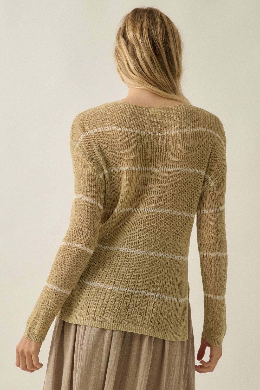 Sand Sheer Knit Sweater