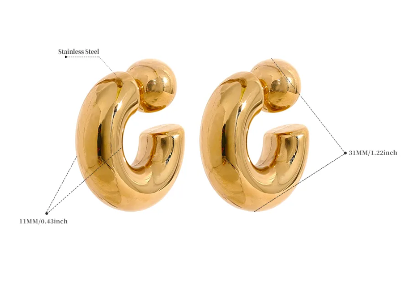 Puff Thea Hoop Earrings