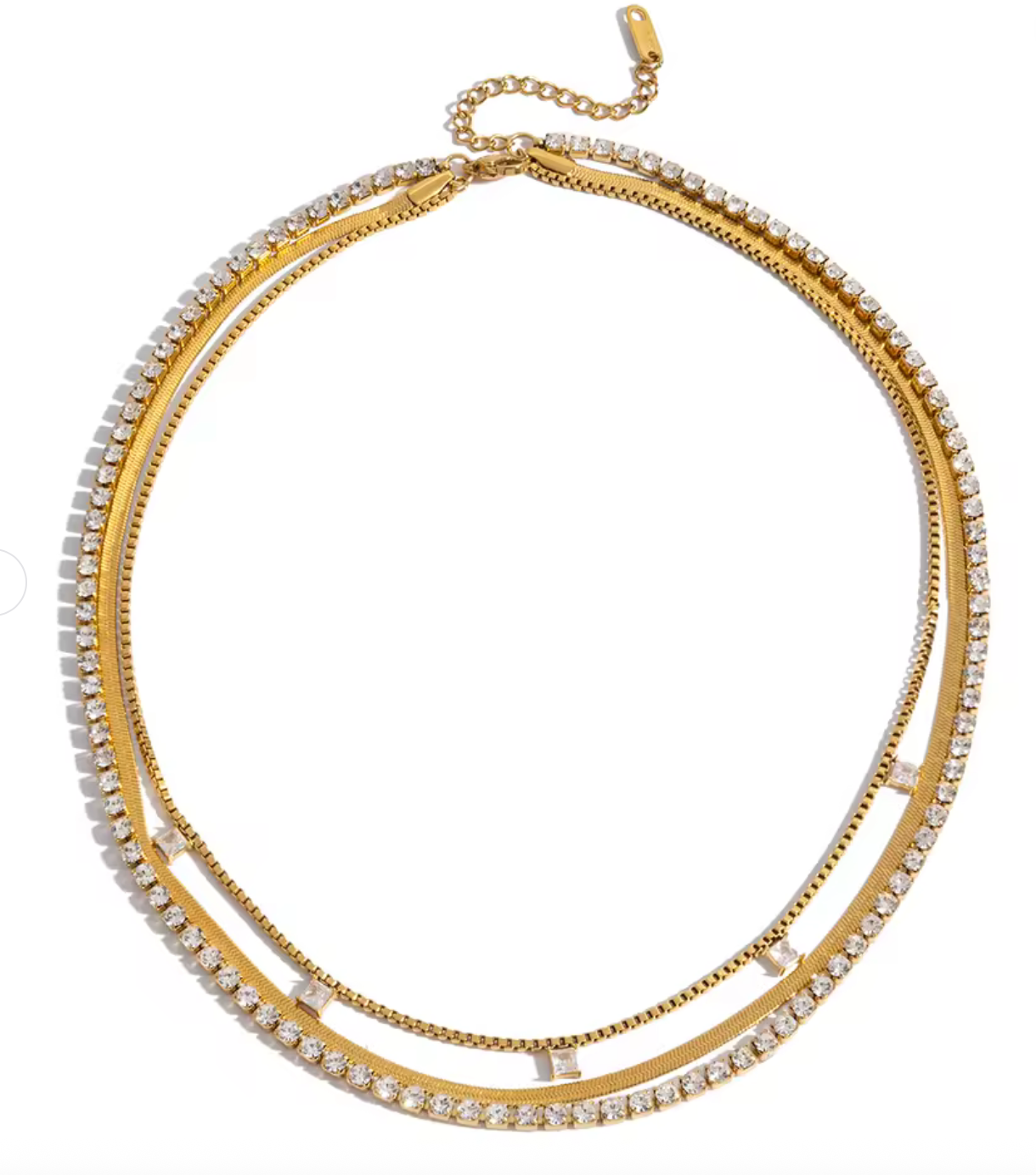 Stevie Triple Chain Necklace