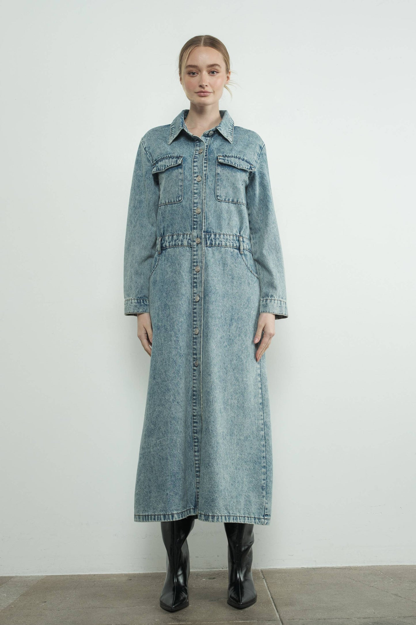 Denim Long Dress