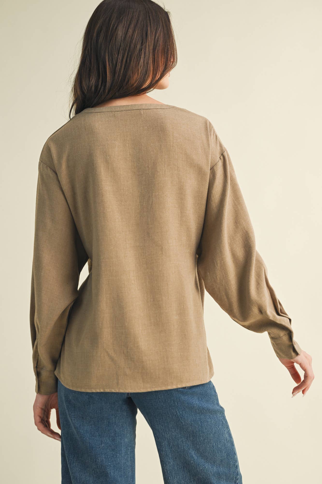 Taupe Twist Top