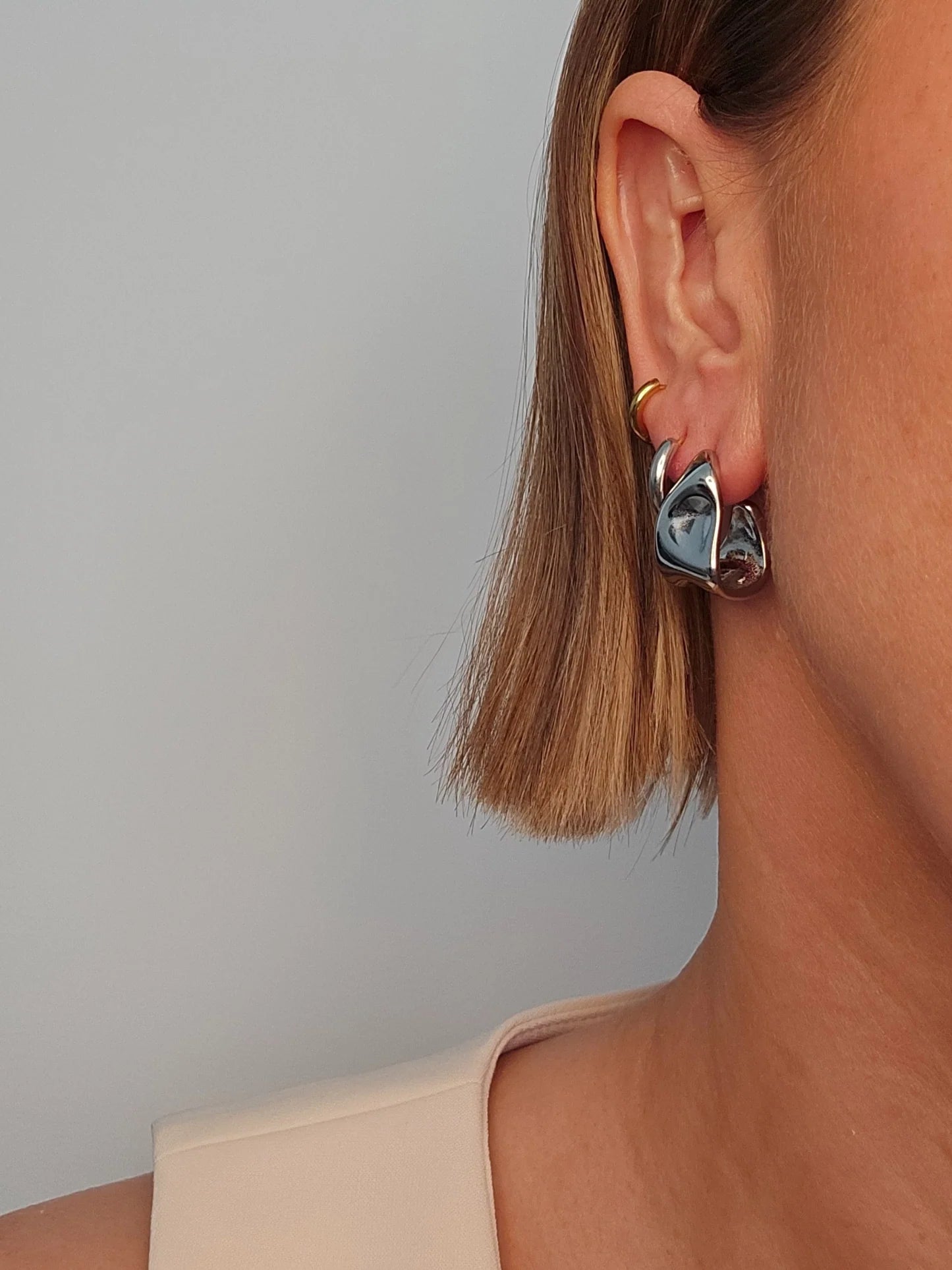 Harlow Hoops Silver