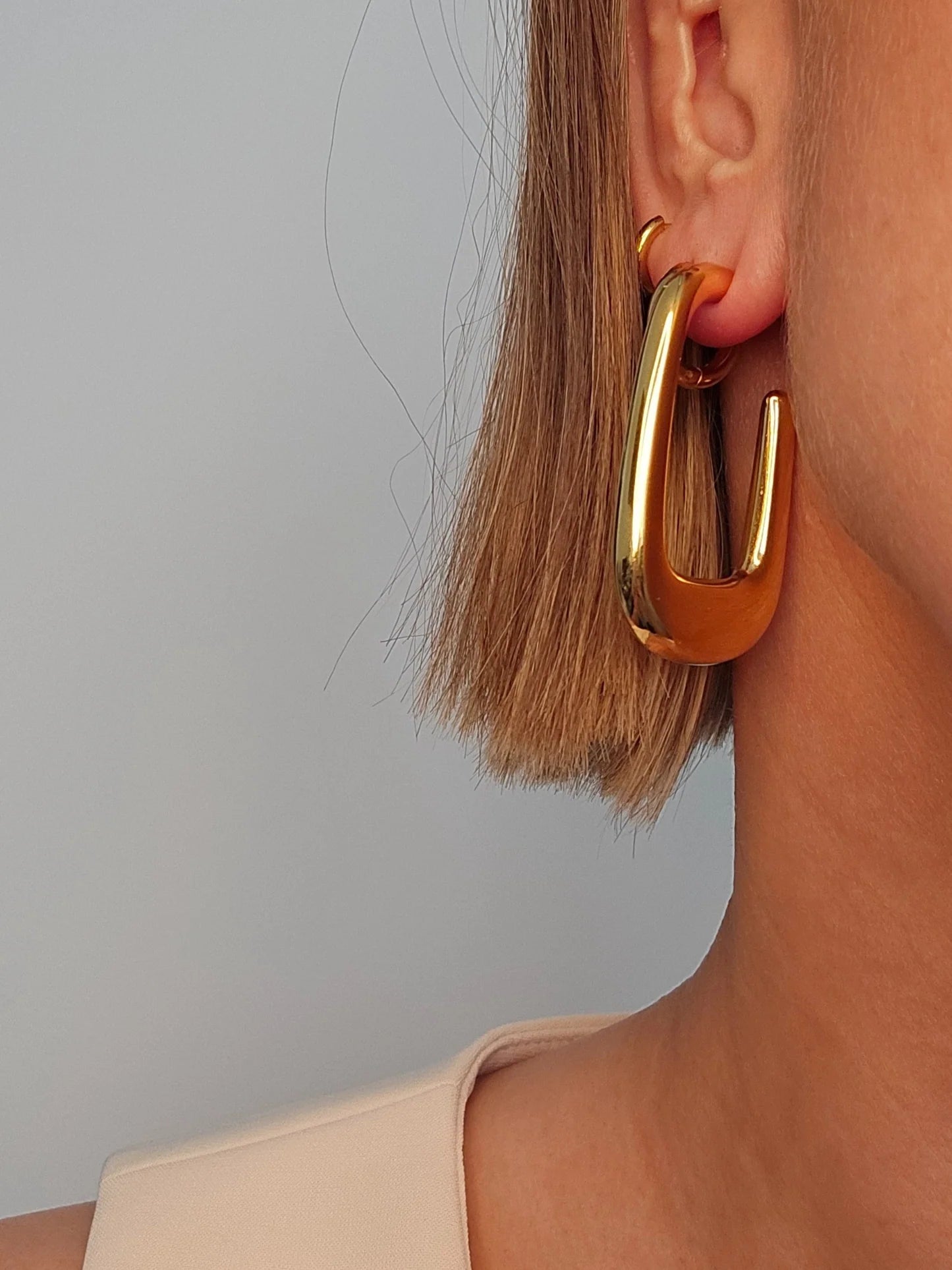 Gold Twiggy Hoops