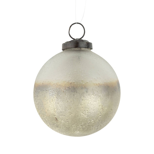 Frosted Glass Ball Ornament