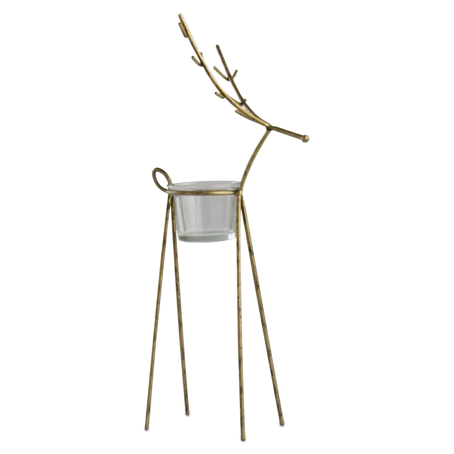 Lrg Reindeer Tealight Holder