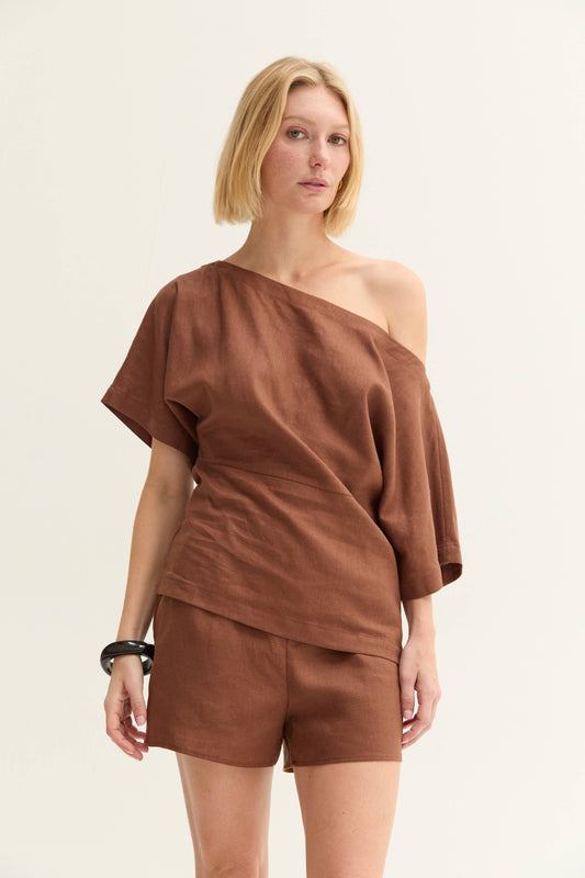Brown Elena Top