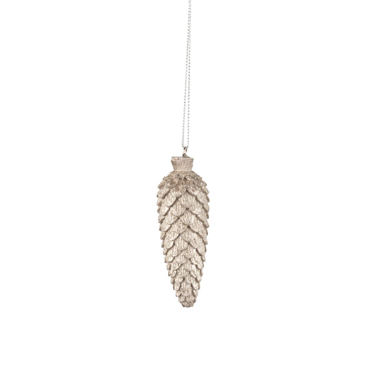 Champagne Pinecone Ornament