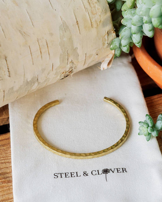 Hammered Brass Bracelet