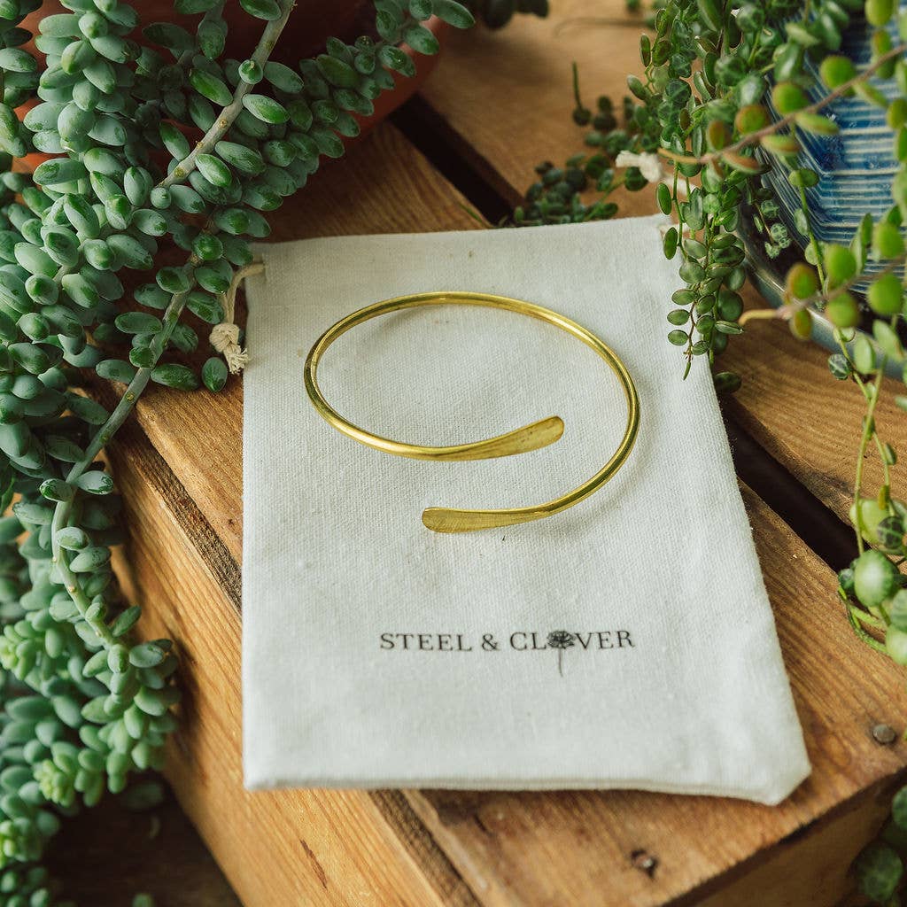 Hammered Brass Bracelet