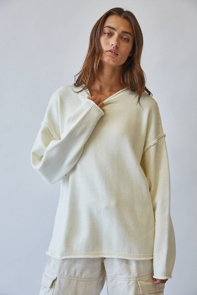 Ivory Roll Neck Sweater