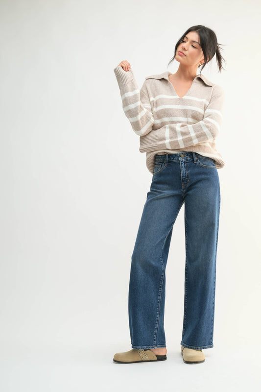 Slim Wide Leg Jean