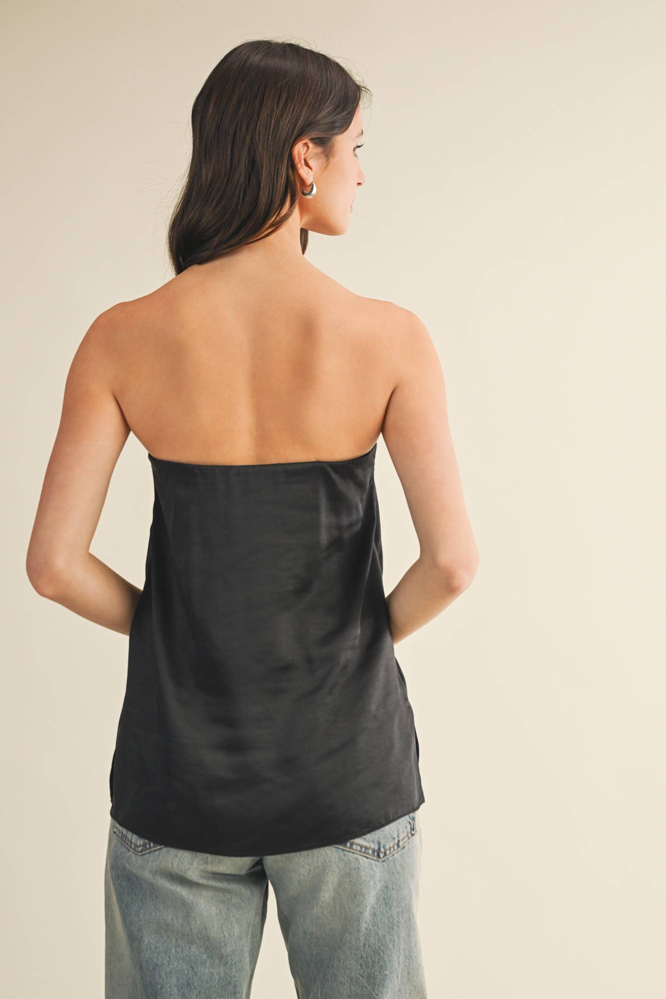 Black Strapless Top