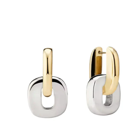 Agatha Two Tone Hoop Earrings