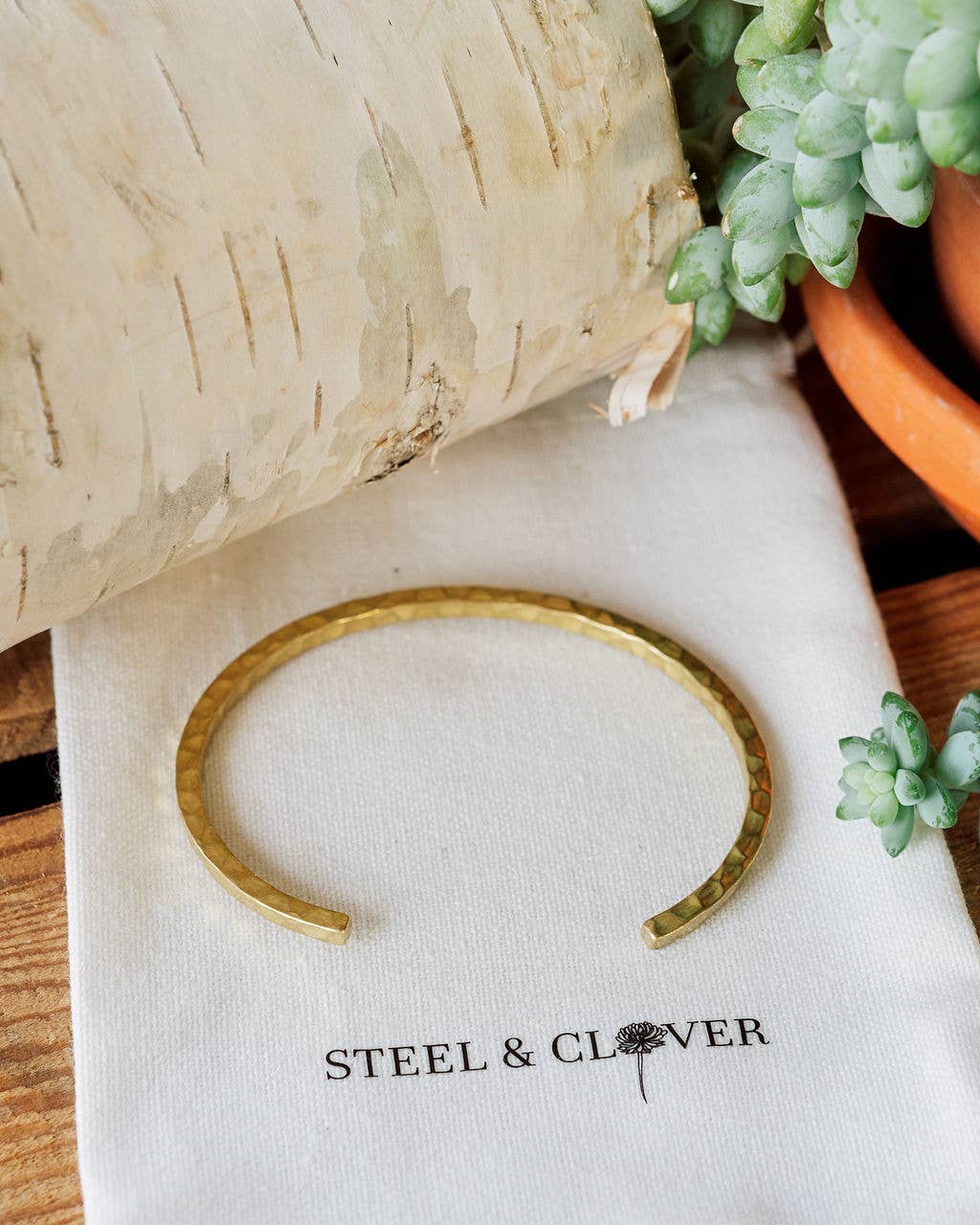 Hammered Brass Bracelet