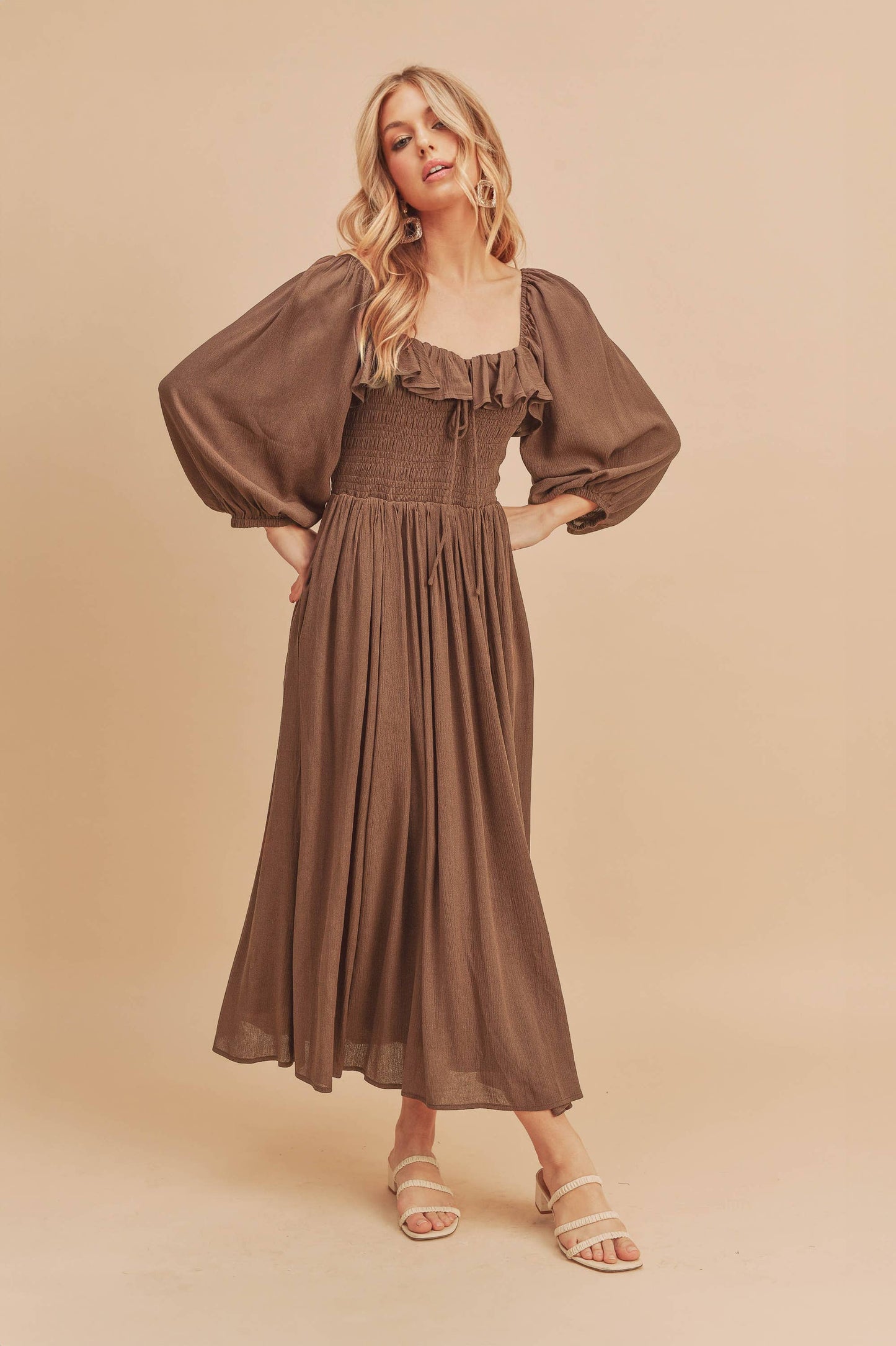 Geri Dress Chocolate