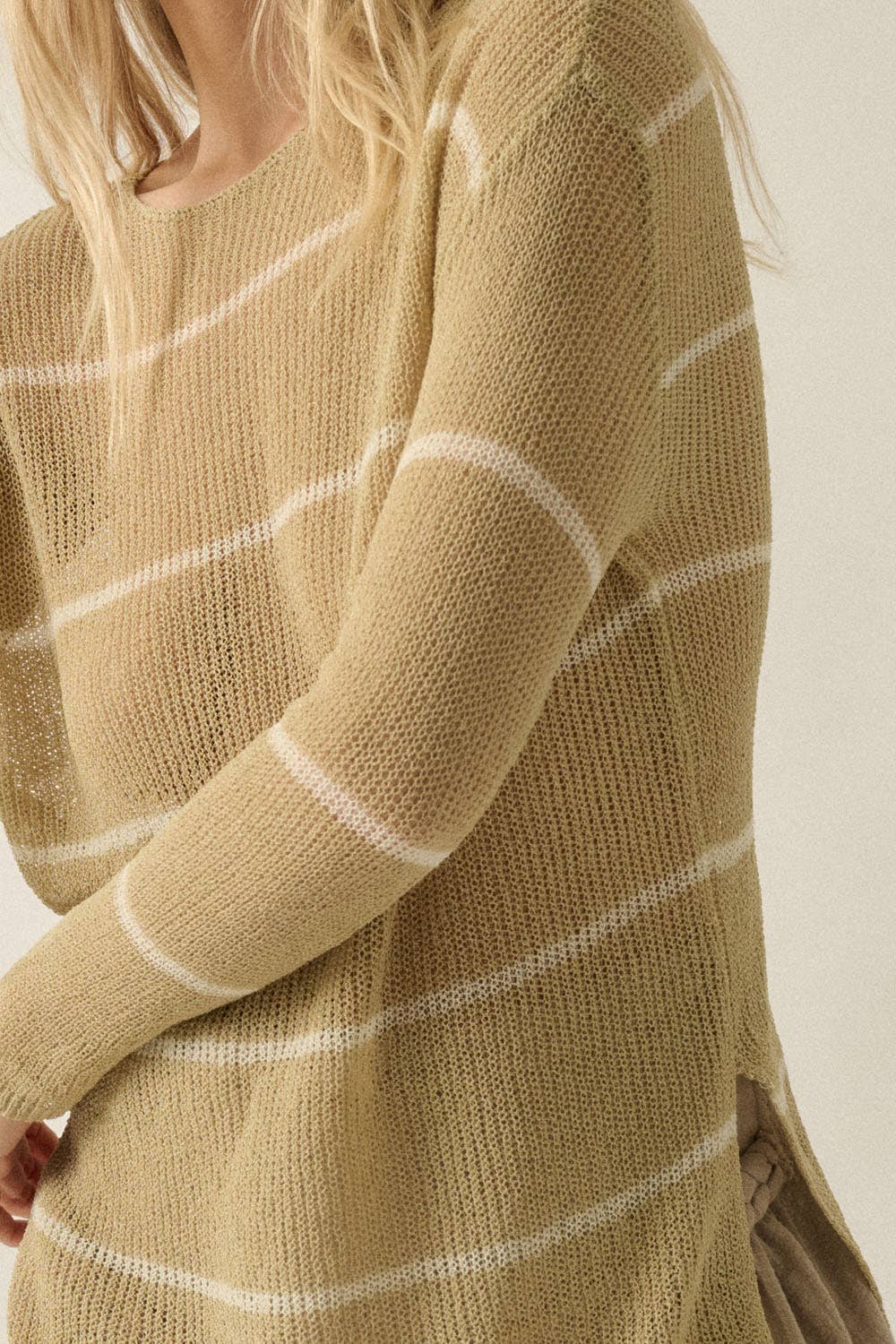 Sand Sheer Knit Sweater
