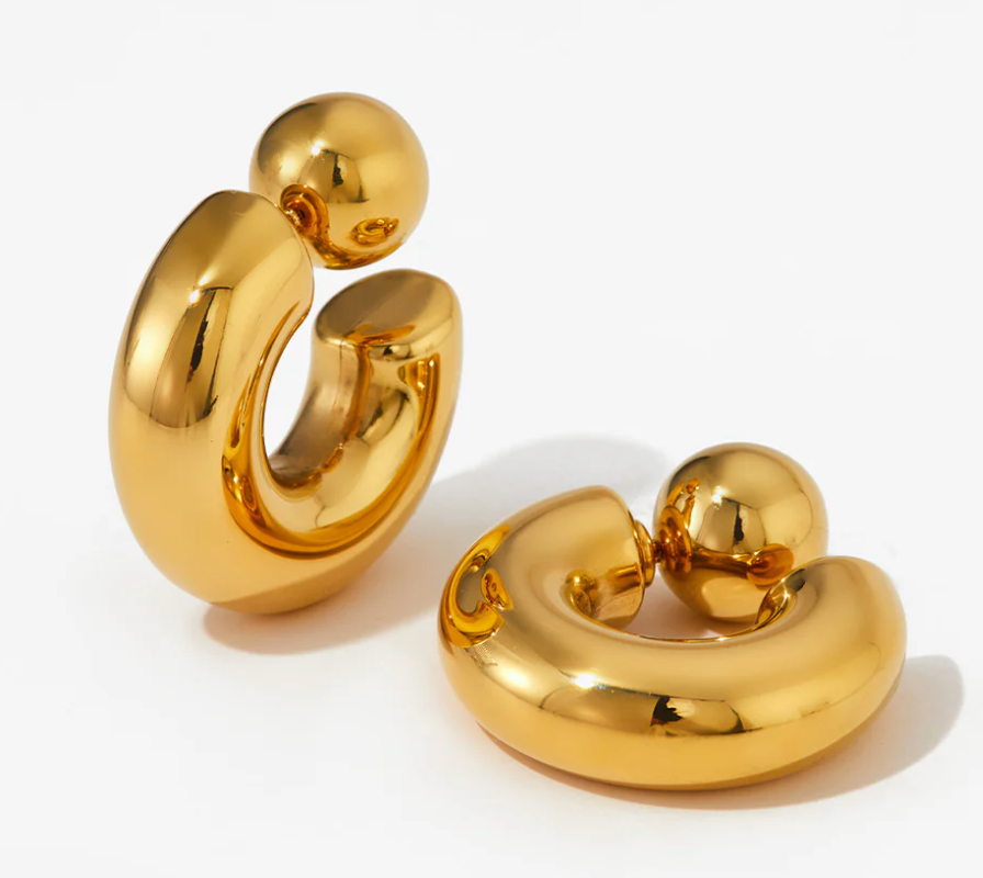 Puff Thea Hoop Earrings