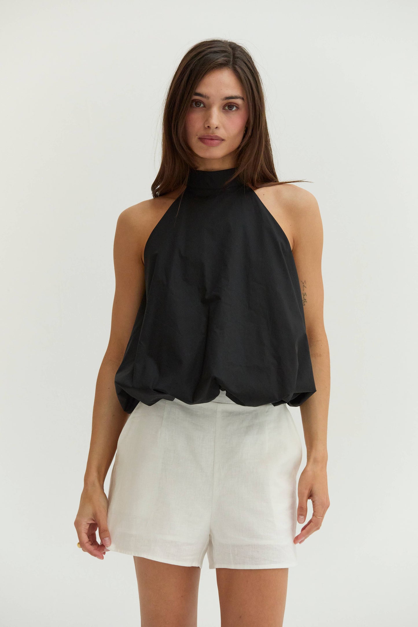Black Rachel Halter Top