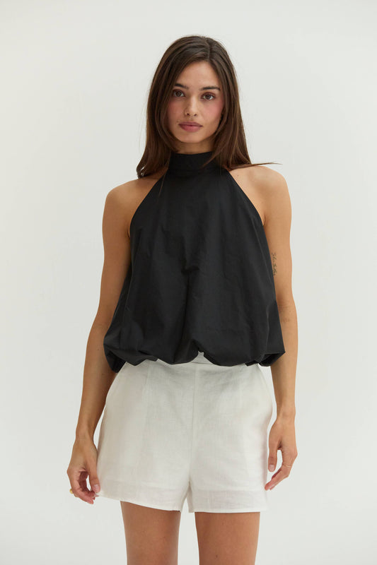 Black Rachel Halter Top