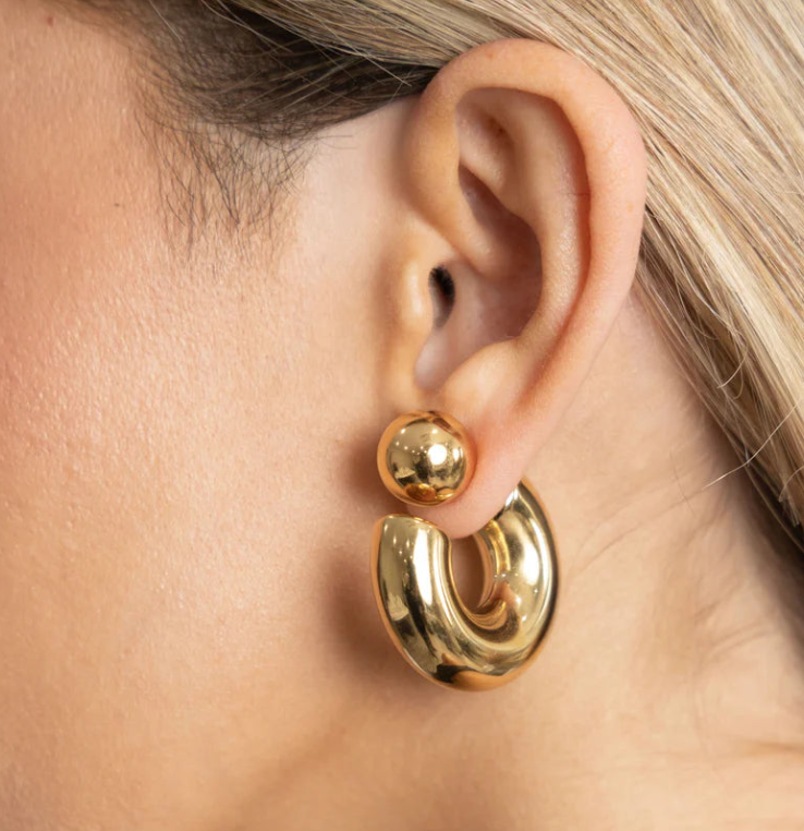Puff Thea Hoop Earrings
