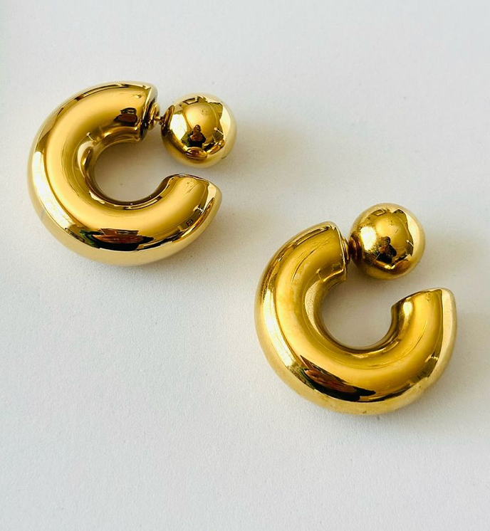 Puff Thea Hoop Earrings