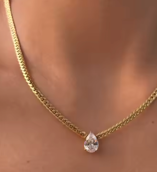 Gia-Tear Drop Necklace