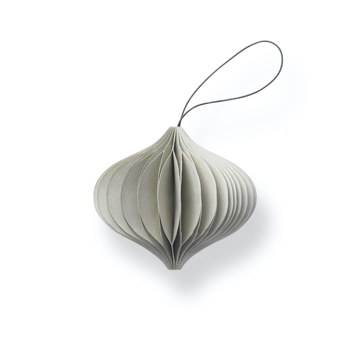 Grey Onion Ornament