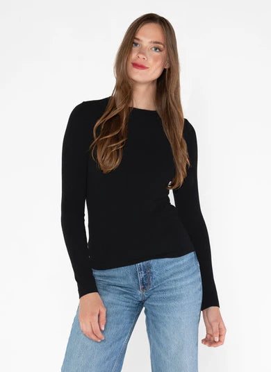 Black Long Sleeve Crew Neck