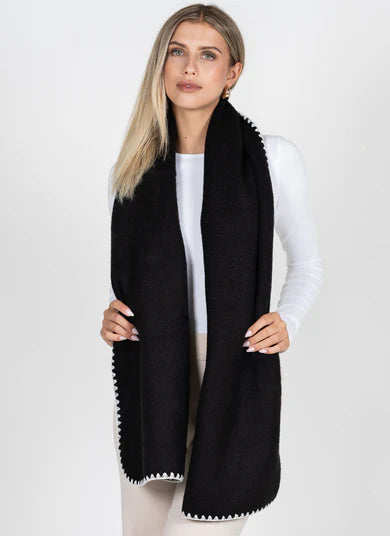 Black Stitch Scarf