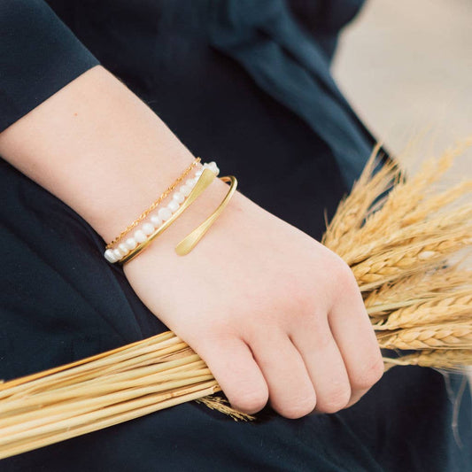 Hammered Brass Bracelet