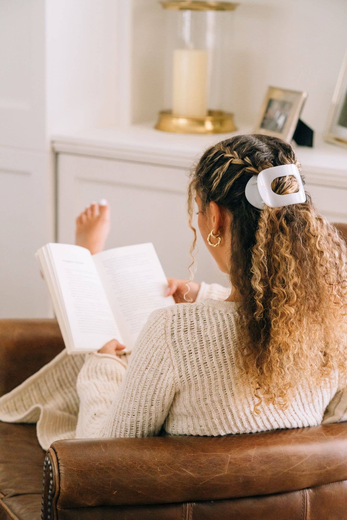 Round Flat Hair Clip Lrg