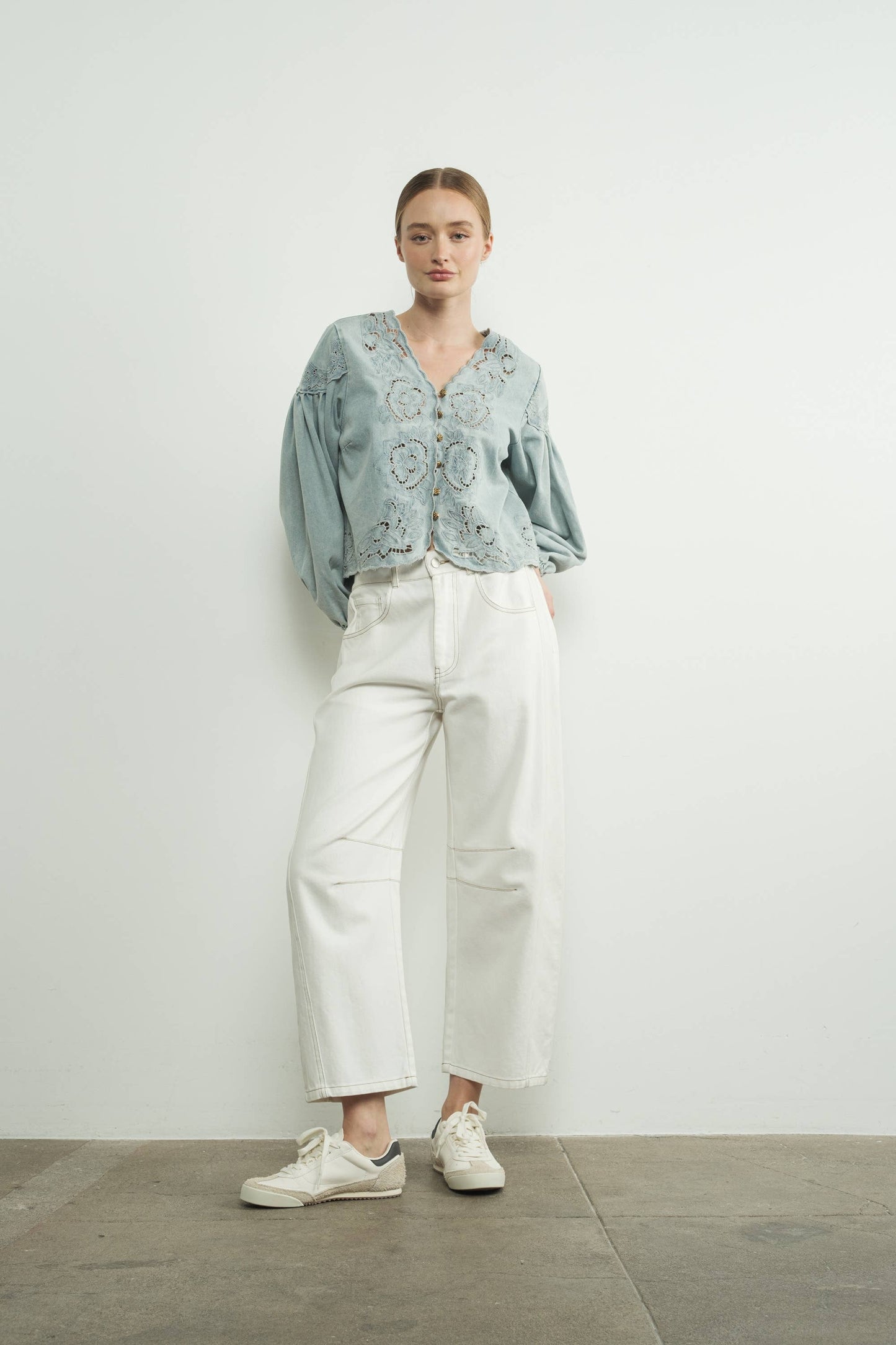 Volume Blouse Denin