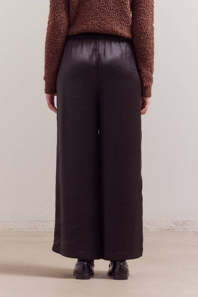 Black Satin Pants