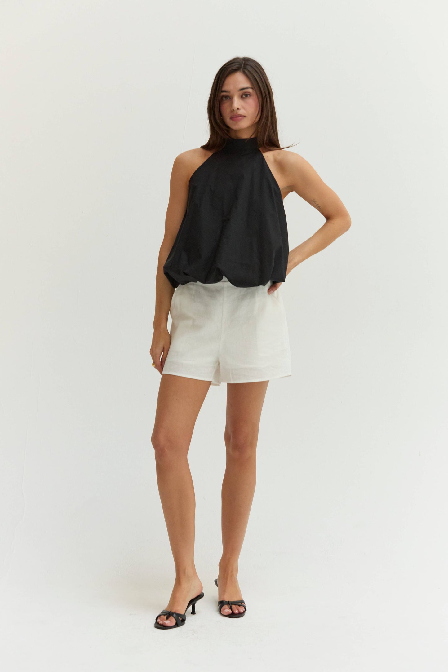 Black Rachel Halter Top