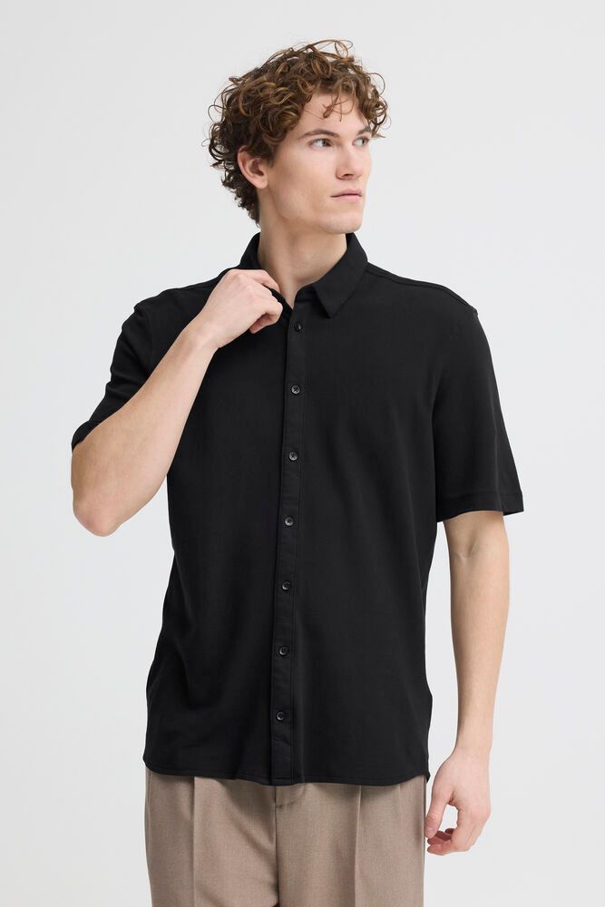 Black Folke Pique Shirt