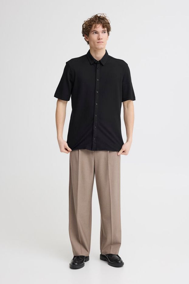 Black Folke Pique Shirt