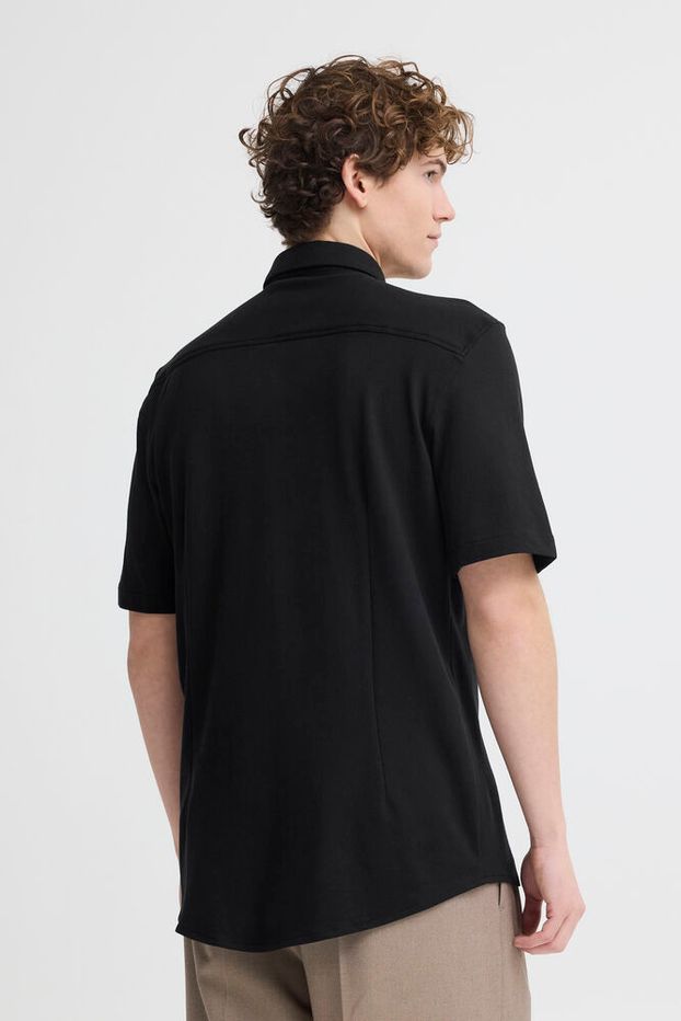 Black Folke Pique Shirt