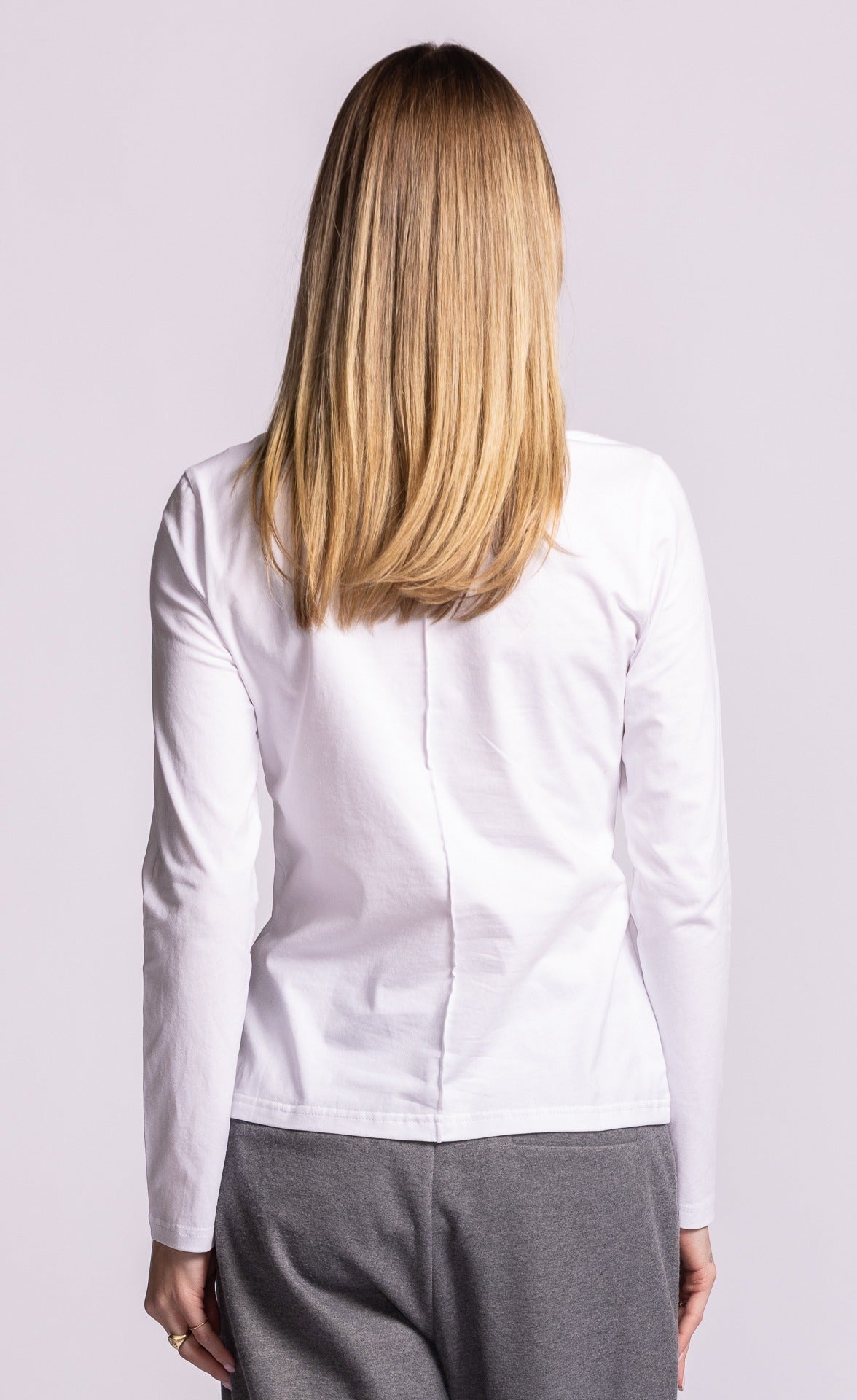 White Paisley Long Sleeve