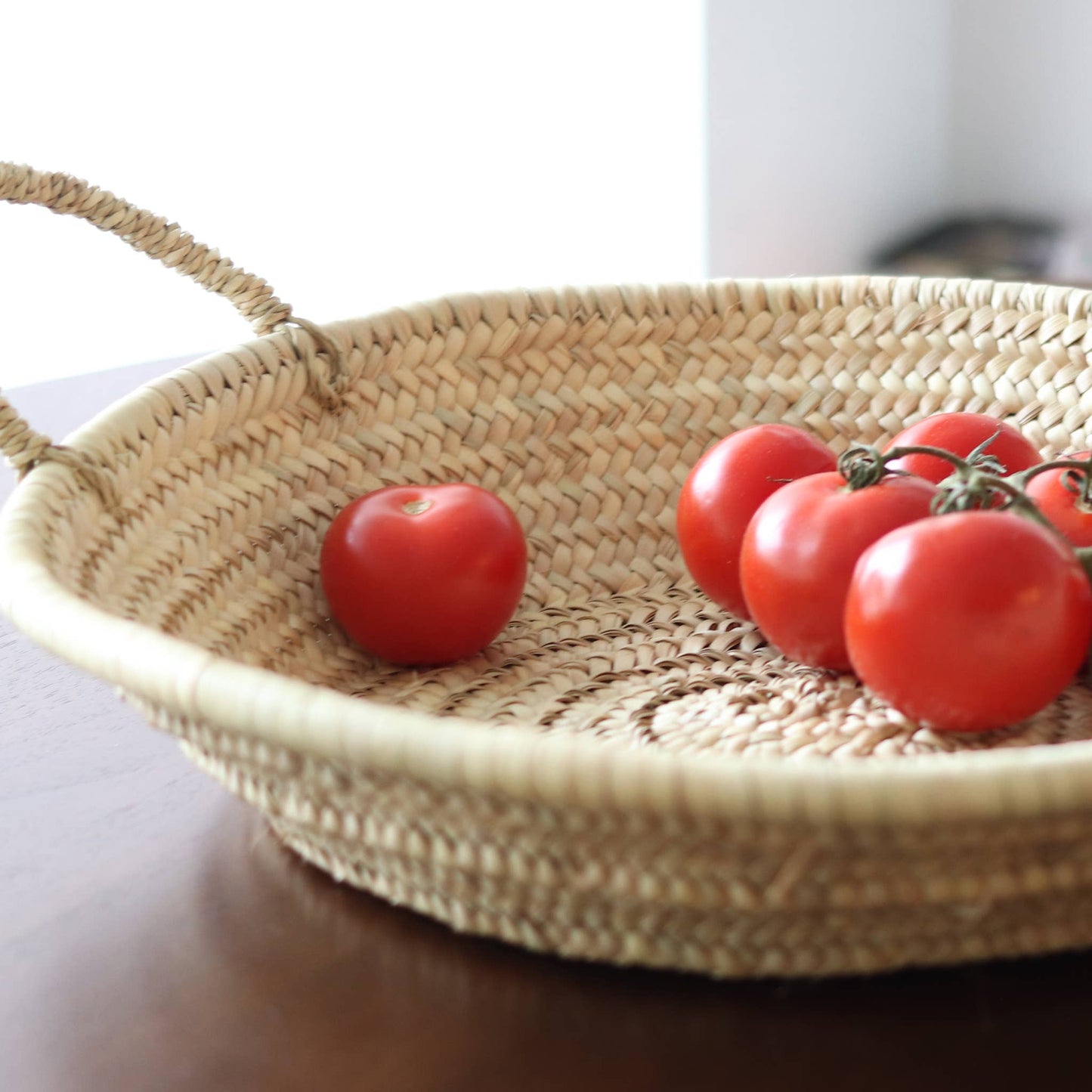 Woven Straw Plate Med